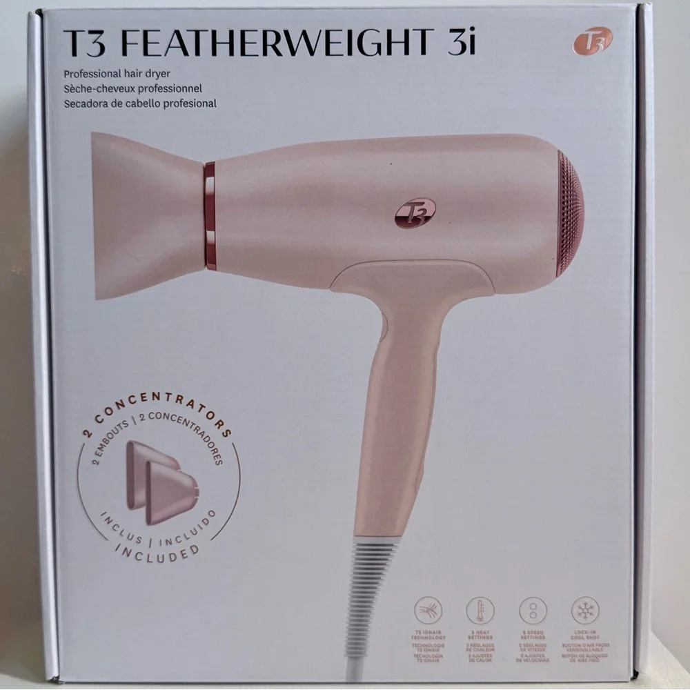 T3 Featherweight 3i Professional Hair Dryer Rose Gold NIB